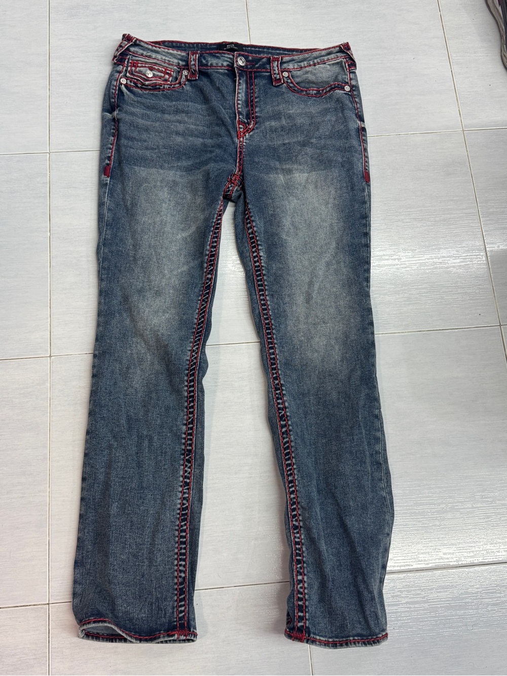 True Religion Billie Mid Rise straight Jeans